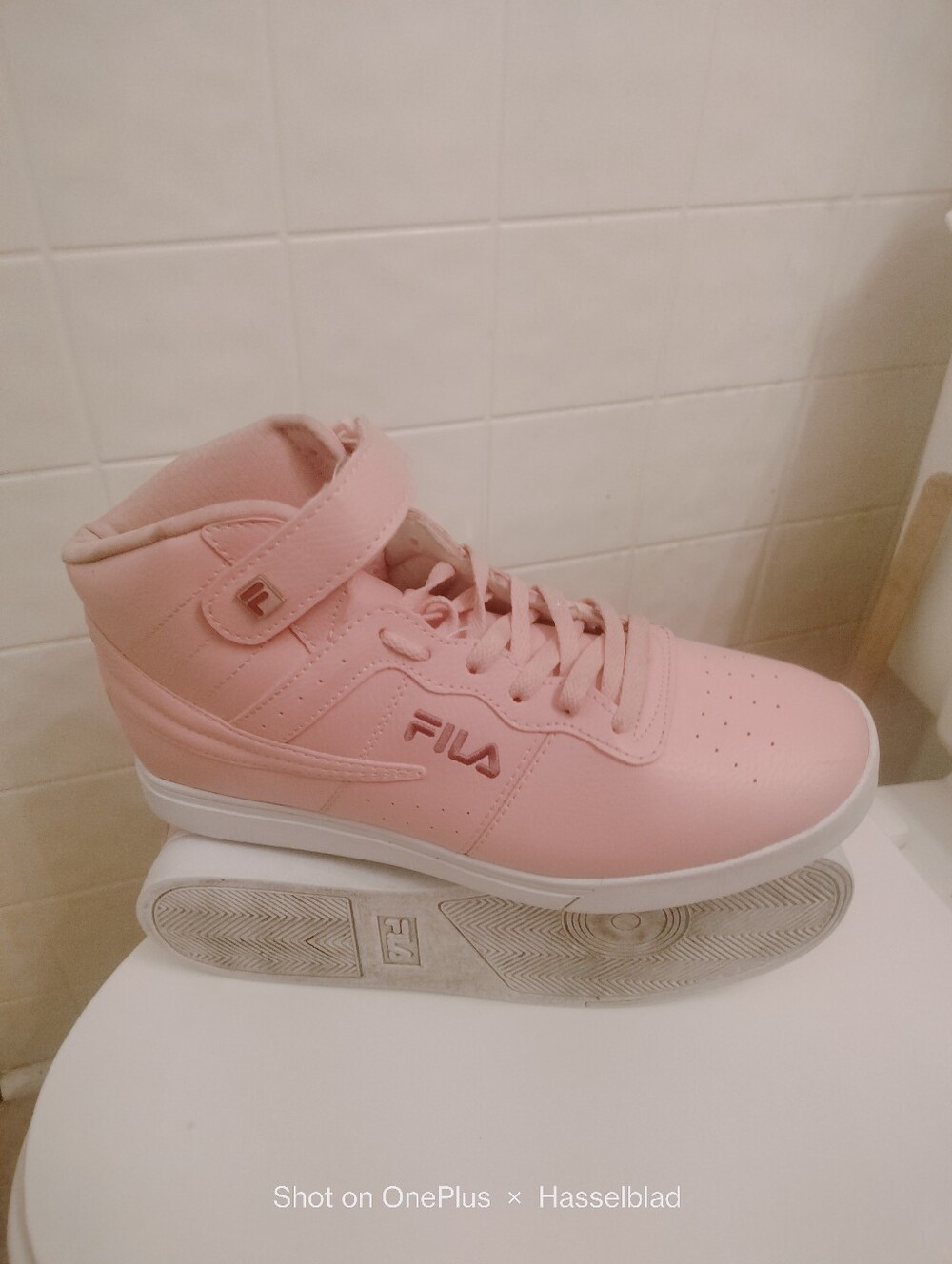 Fila Pink High-Top Sneakers -Unisex